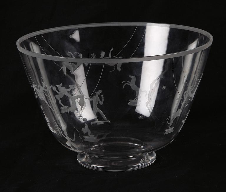 SKÅL, glas, Ewald Hald, Orrefors.