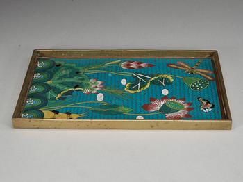 A Cloisonné tray, late Qing dynasty.