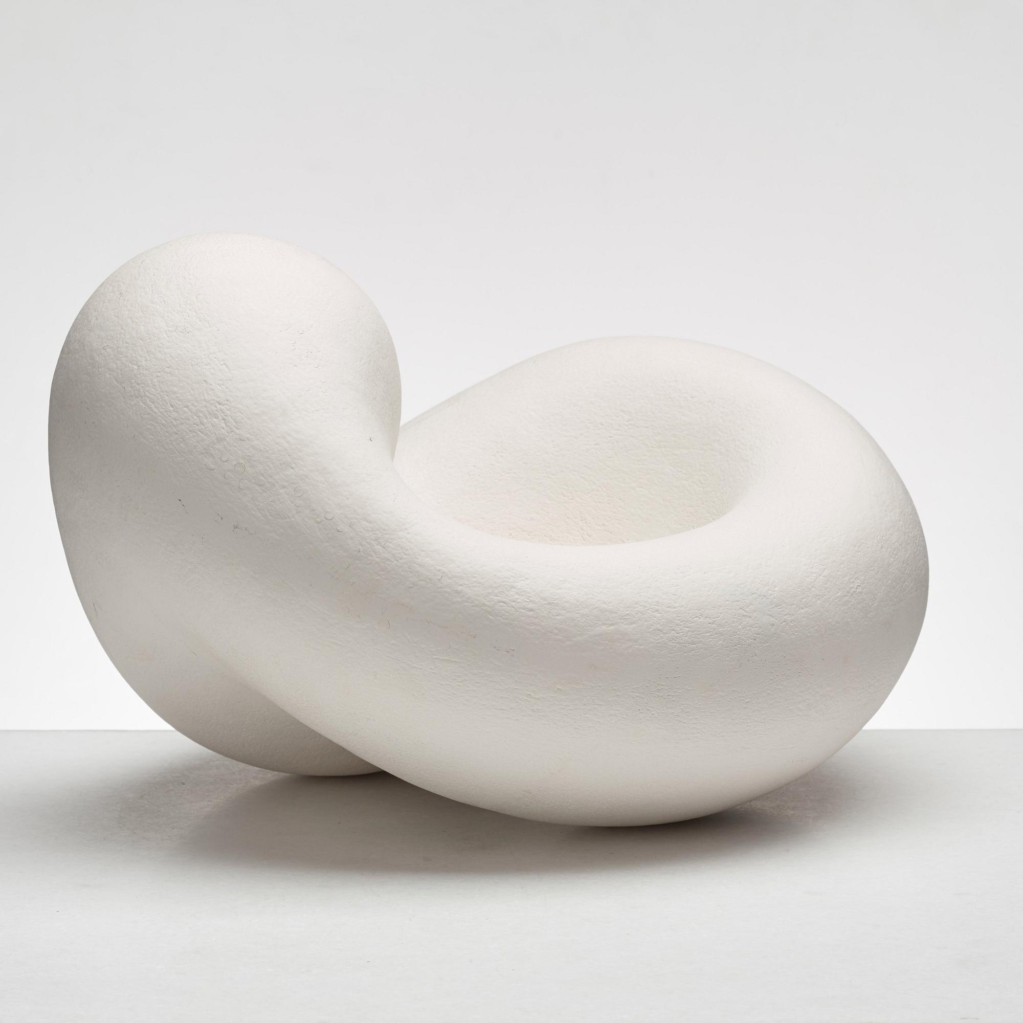 Eva Hild, a white stoneware sculpture, "Bumling" series, Sweden 1999.