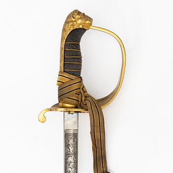 A Swedish naval officer's sword 1878 pattern.