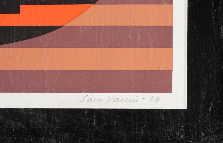 SAM VANNI, färglitografi, sign, numr 5/75, dat -84.