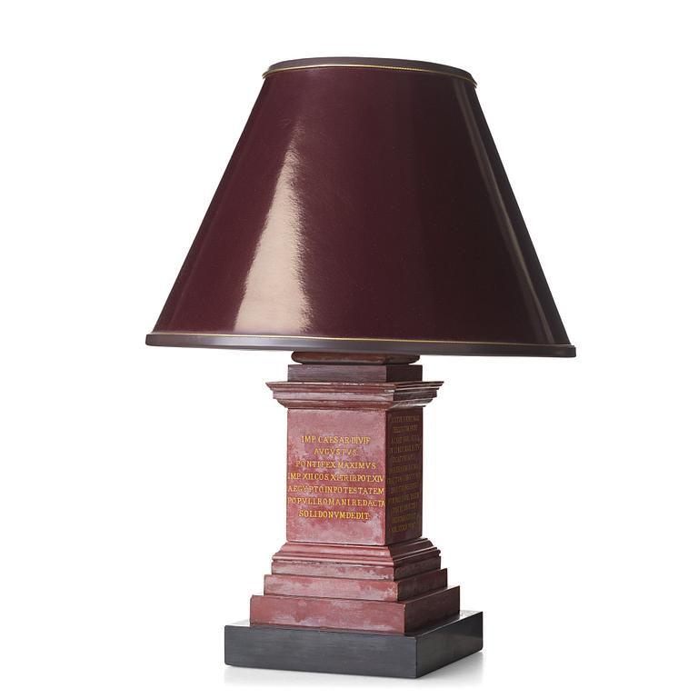 A 20th century table lamp.