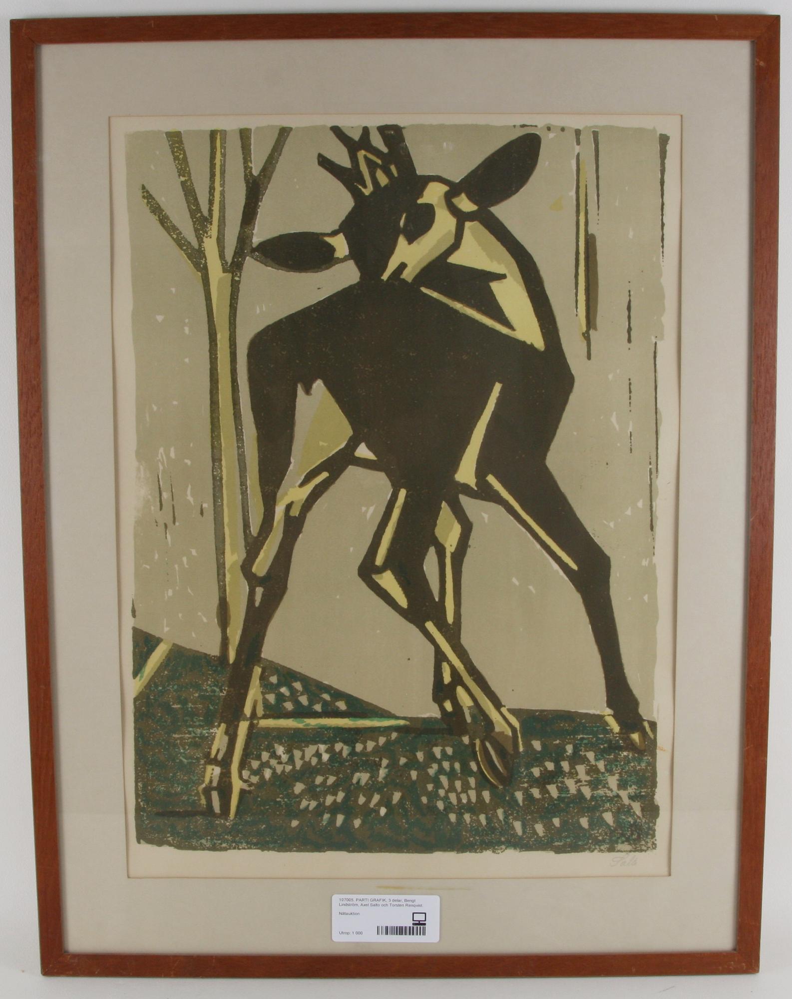 PARTI GRAFIK, 3 delar, Bengt Lindström, Axel Salto och Torsten Renqvist.