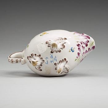 A Swedish sauce boat, Marieberg, dated (17)74.