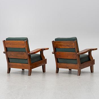 A pair of armchairs, mid-20th century.