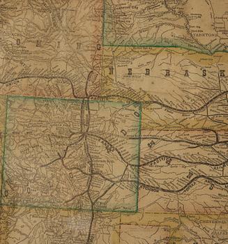 JÄRNVÄGSKARTA, USA. "New Railroad Map of the United States. And the Dominion of Canada....".