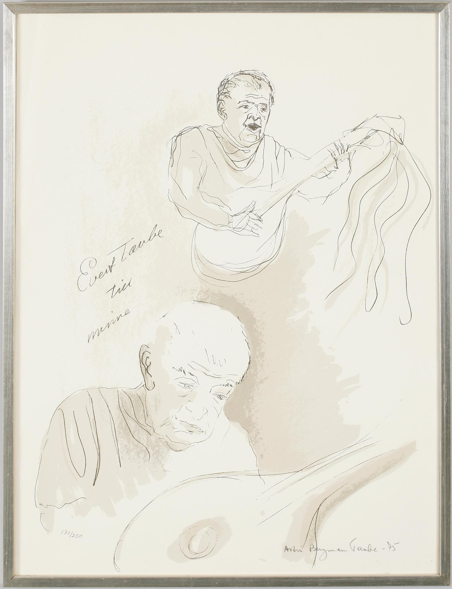 ASTRI BERGMAN-TAUBE, 3 st, färglitografier, sign.