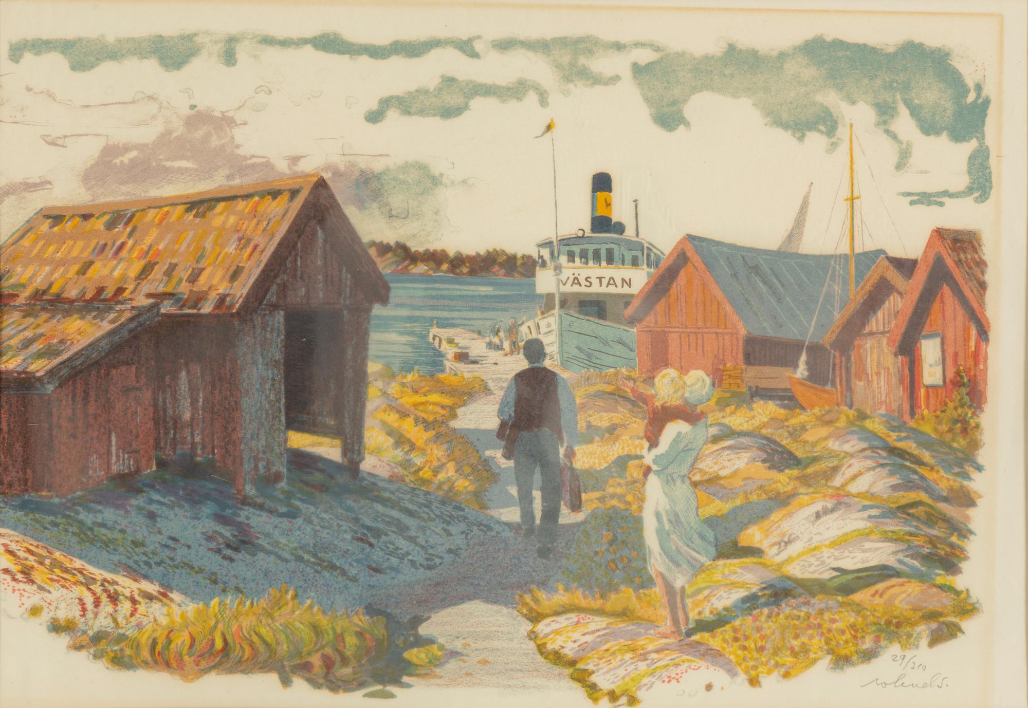 ROLAND SVENSSON, lithograph in colours, signerad 29/310.