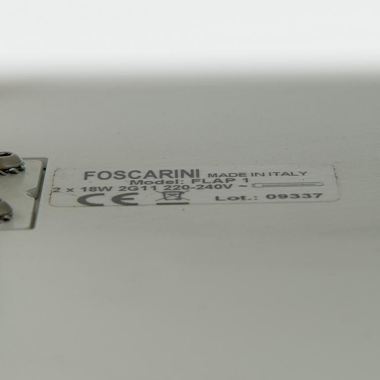 MARCO ZITO, Two wall mounted lights, "Flap 1" and "Flap 3", for Foscarini, Italy. Design year 2009.