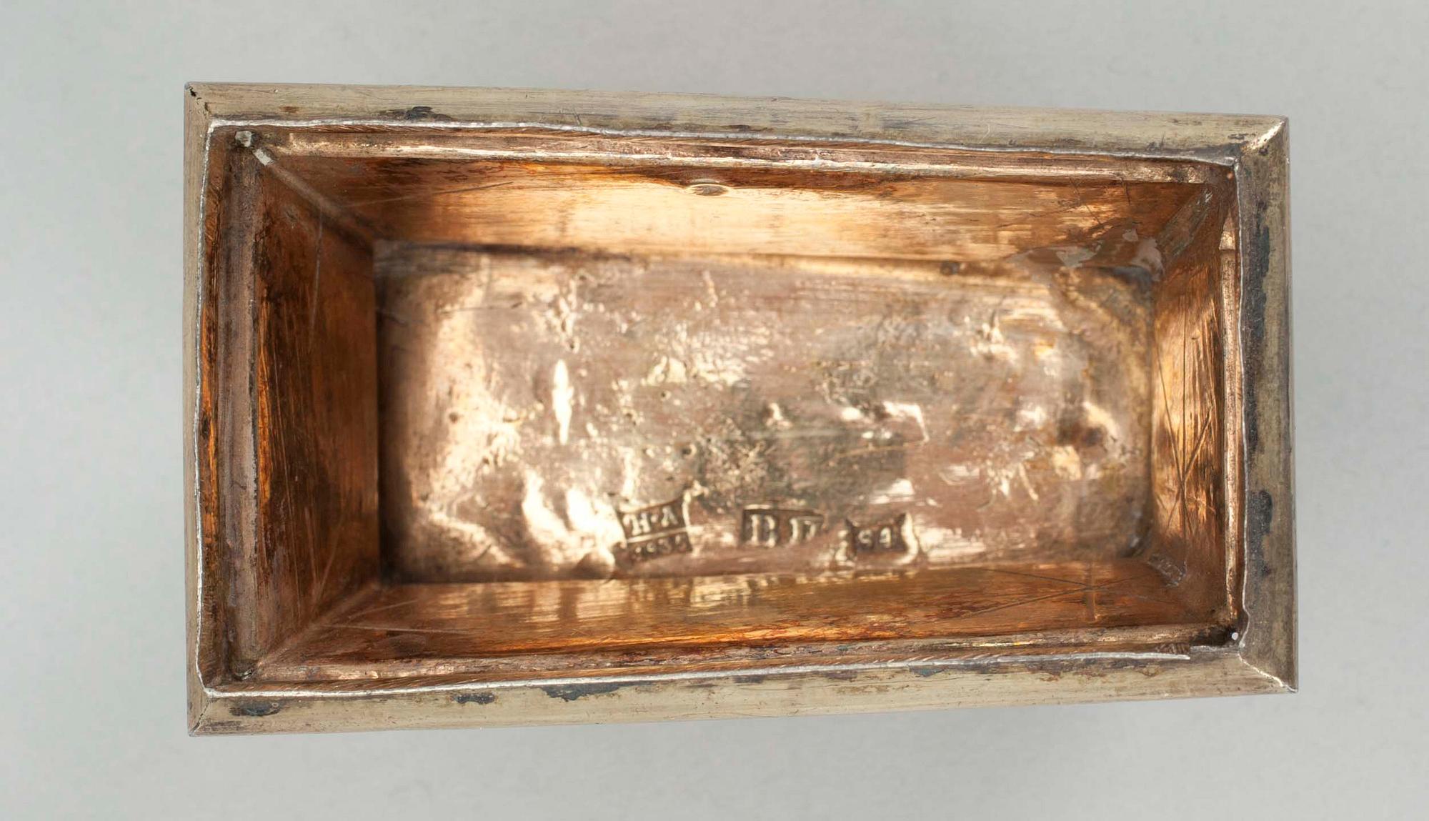 DOSA, förgyllt silver, Vasili Popov Moskva 1835, Ryssland.