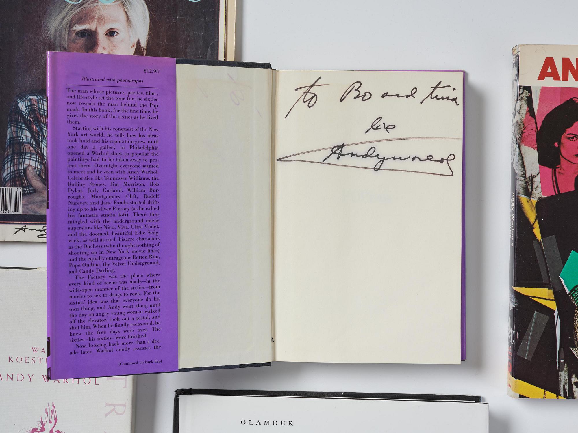 Andy Warhol, Samling av Warhol-relaterade tidningar, böcker och vinylskivor.