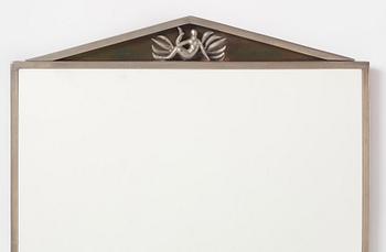 Nils Fougstedt, a Swedish Grace pewter and brass mirror model "137 a", Firma Svenskt Tenn, Stockholm 1927.