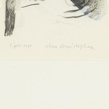 Olav Christopher Jenssen, mixed media on paper, signed and dated 5 juli 1988.