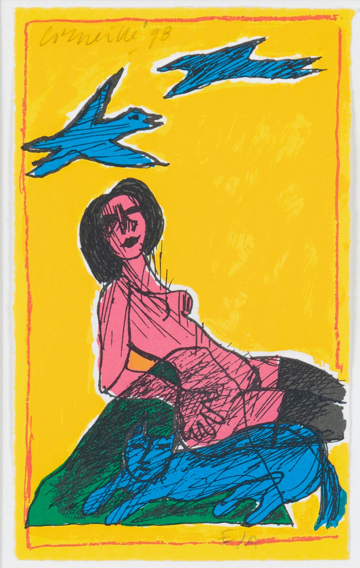 Beverloo Corneille, färglitografi, 1998, signerad EA.