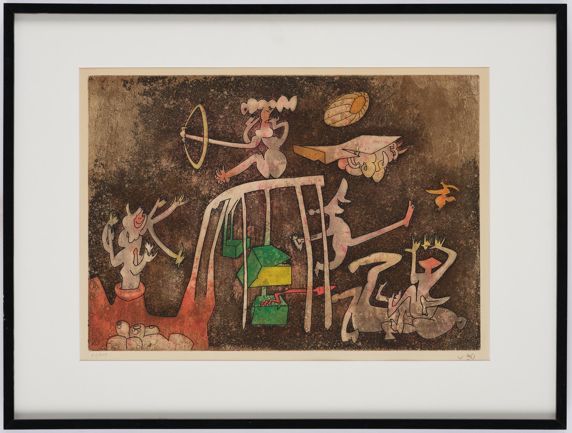 Roberto Matta, Utan titel from: "Hommage aux Prix Nobel" (Nobelprismappen).