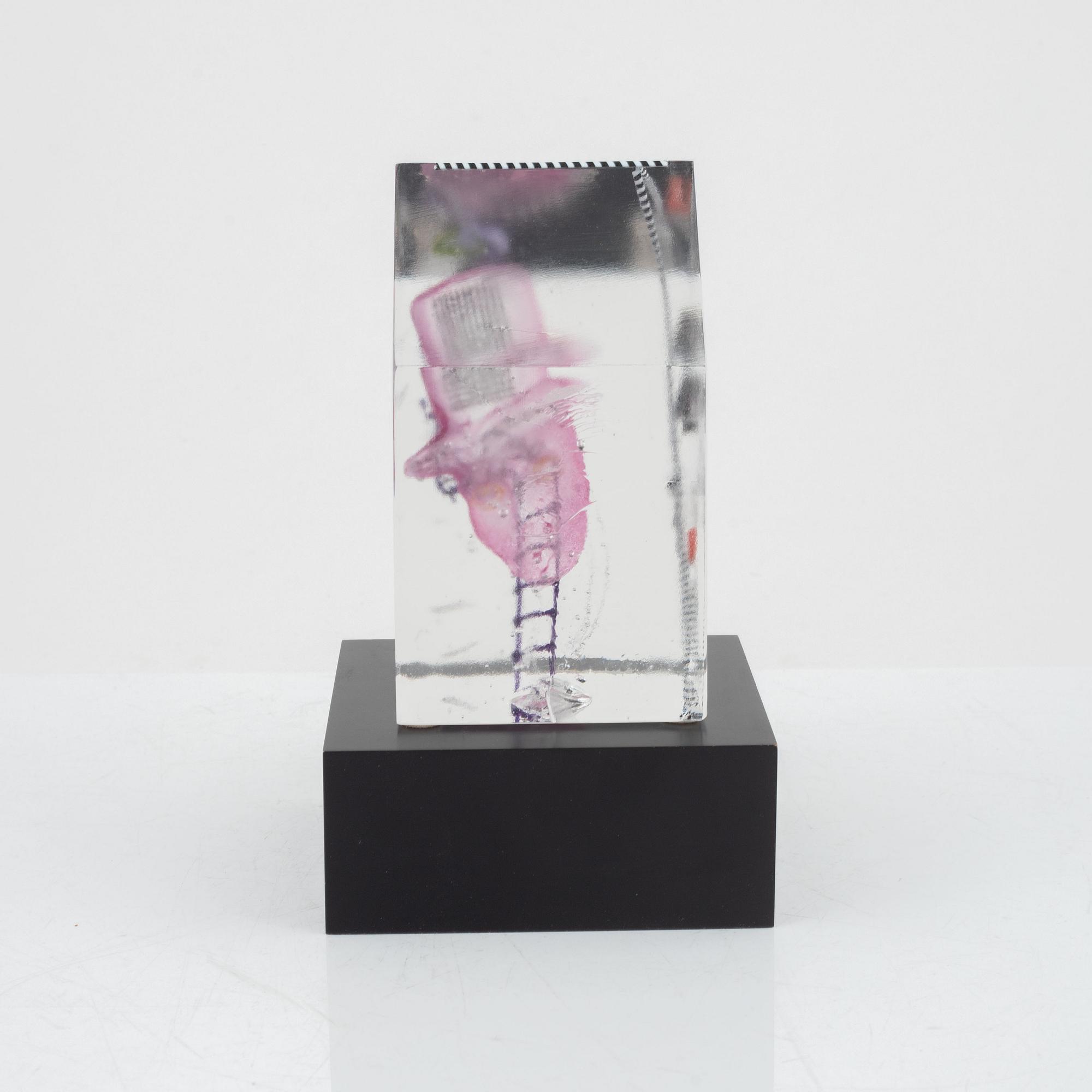 Bertil Vallien, skulptur, Kosta Boda, osignerad.