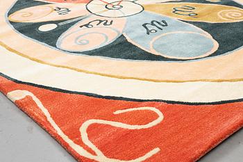 Hilma af Klint, a carpet, "Group VI, no 15, Series WUS, Seven Pointed Star", 11/30, hand tufted, ca 221 x 168 cm.