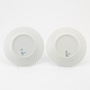 Royal Copenhagen, fat, ett par, porslin, "Musselmalet helblonde", Modellnummer 1/1098, Danmark.