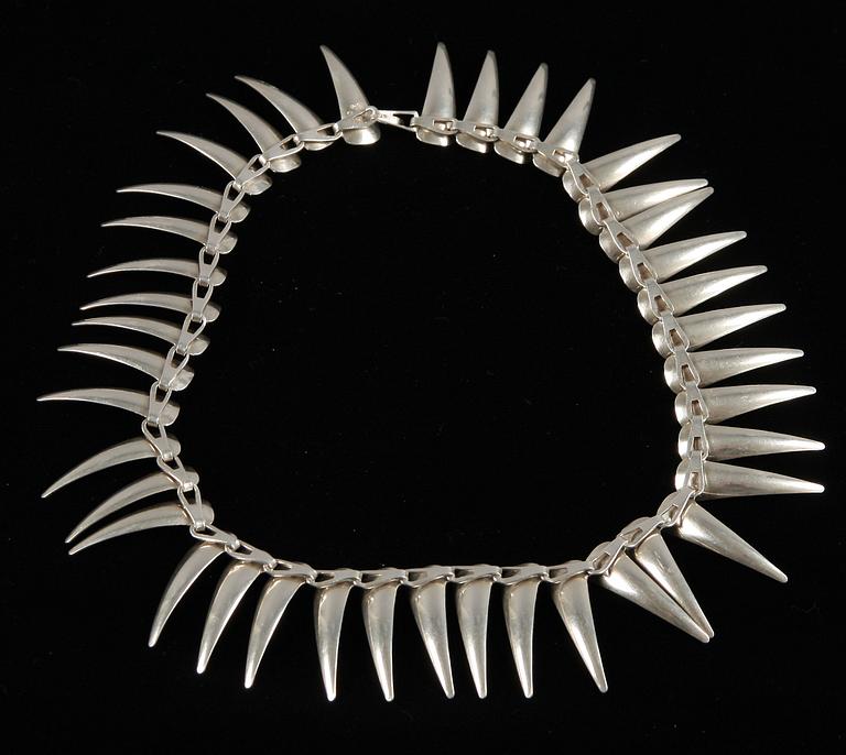 COLLIER, silver, Bengt Wettersjö för Atelier Borgila, 1950-tal.