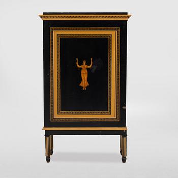 A North-European painted neoclassical cabinet, early 19th century.