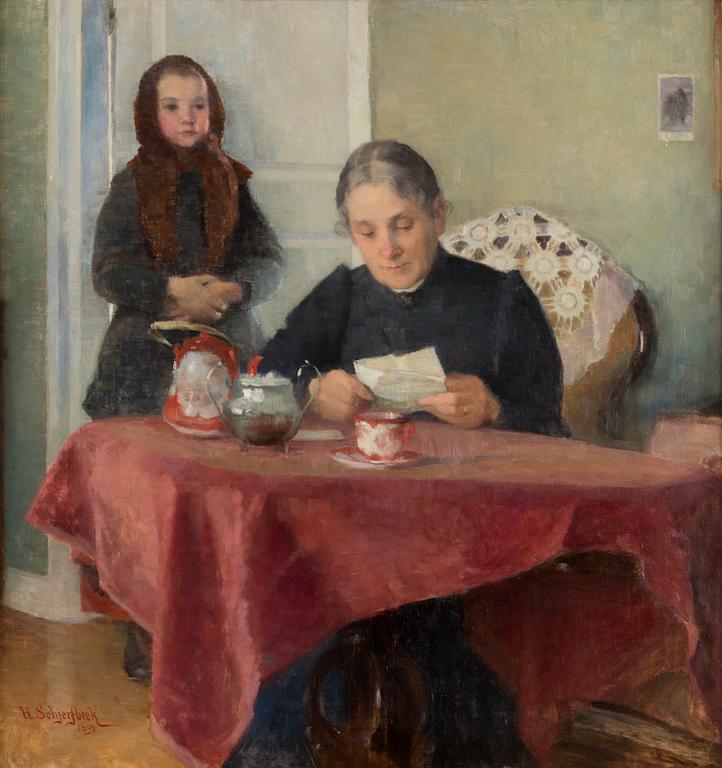 Helene Schjerfbeck, "The letter".