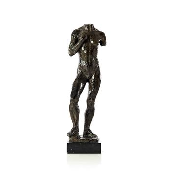 Gudmar Olovson, sculpture. Signed. Numbered. Foundry mark. Bronze, total height 50 cm, length 14 cm.