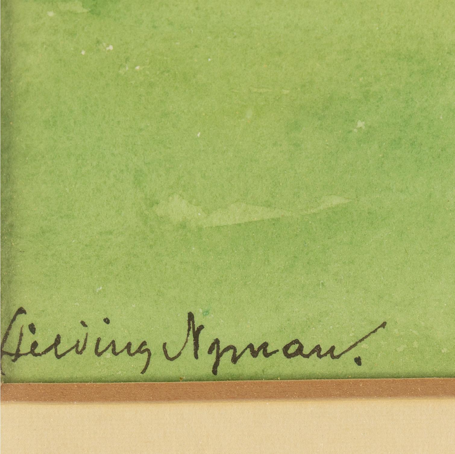 HILDNING NYMAN, two watercolors, signed.
