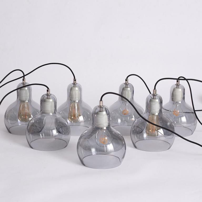 Sofie Refer, seven pendant lamps, "Mega Bulb", &Tradition.