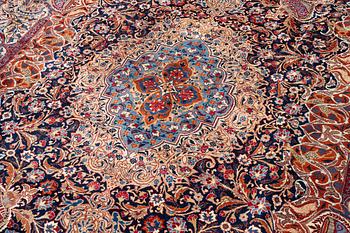 Carpet, Kashmar old, approx. 390 x 298 cm.