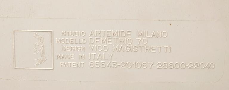 Vico Magistretti, "Demetrio 70", for Studio Artemide Milano, Italy 1970s.