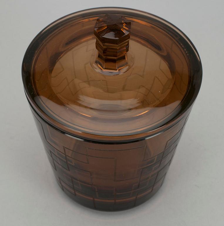 SKÅL samt LOCK, glas, möjligen Göran Hongell, 1930/1940-tal.