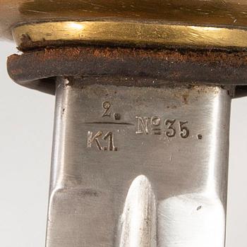 A Swedish cavalry sword 1893 pattern, with scabbard.