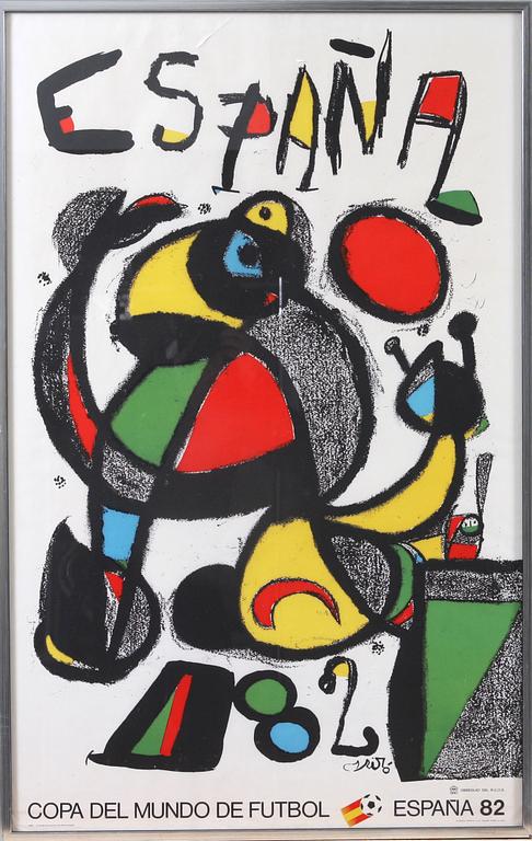 AFFISCH, efter Joan Miro, 1982.