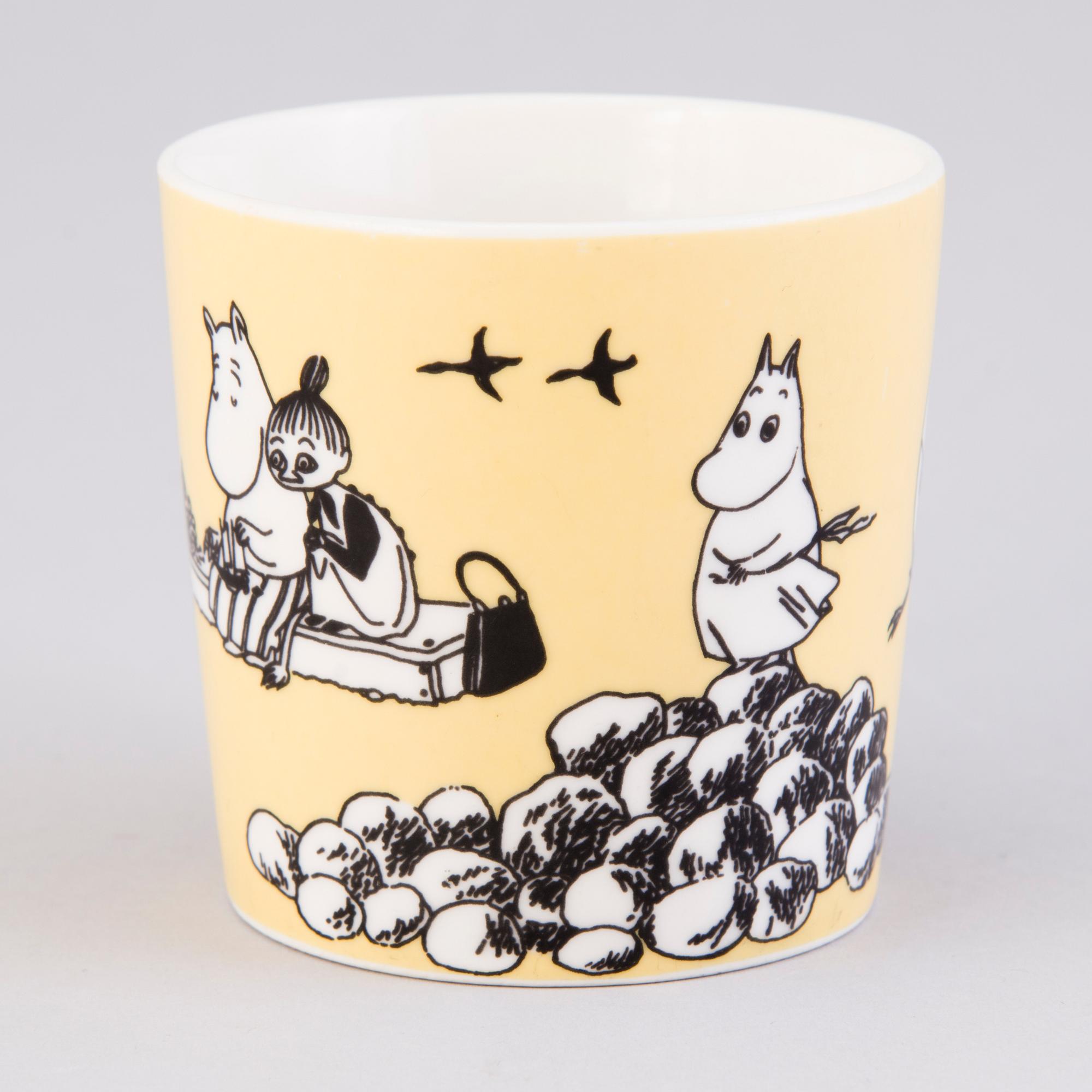 MUMINMUGG, porslin, "Mugg gul",  Moomin Characters, Arabia 1990-1996.