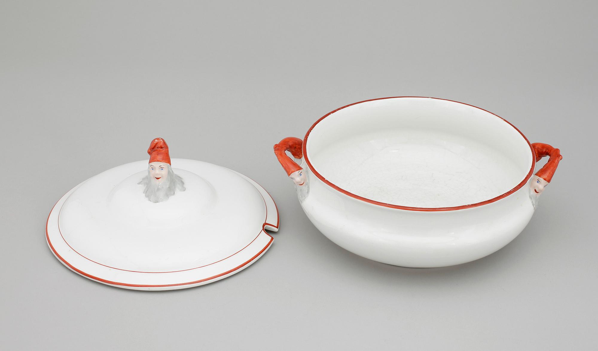 GRÖTSKÅL, porslin, Rörstrand, 1900-talets första hälft.
