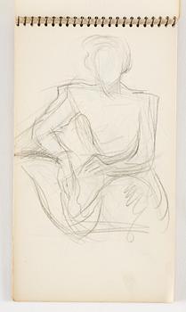 Lotte Laserstein, 4 skissböcker med blyertsteckningar.