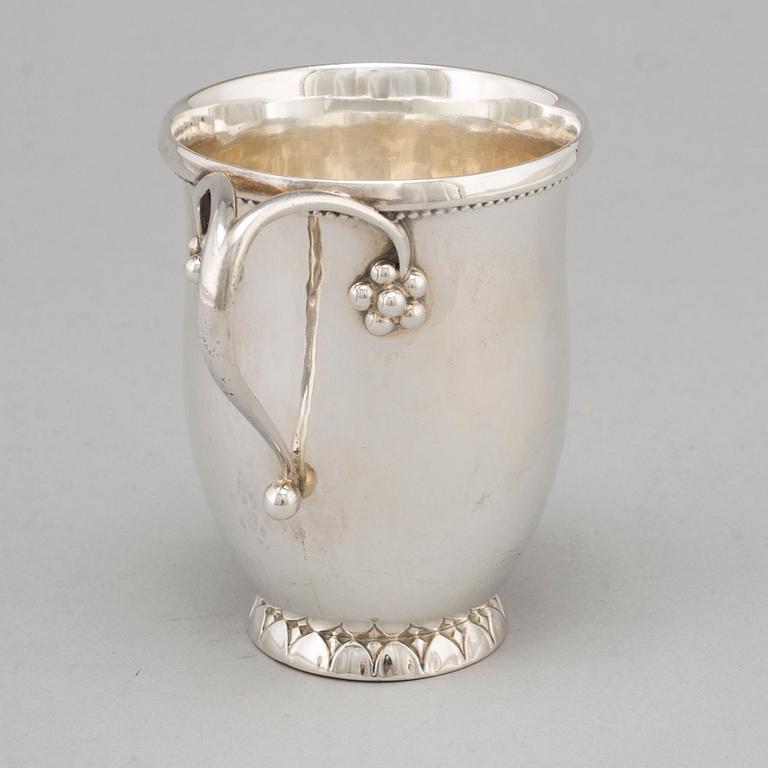 GEORG JENSEN, mugg, silver, Köpenhamn, Danmark, 1918.