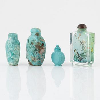 Eight snuff bottles, China, 20th century.