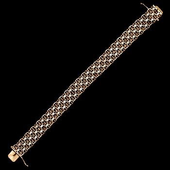 ARMBAND, 18 k guld, svenska stämplar 1966. Vikt ca 20 g.