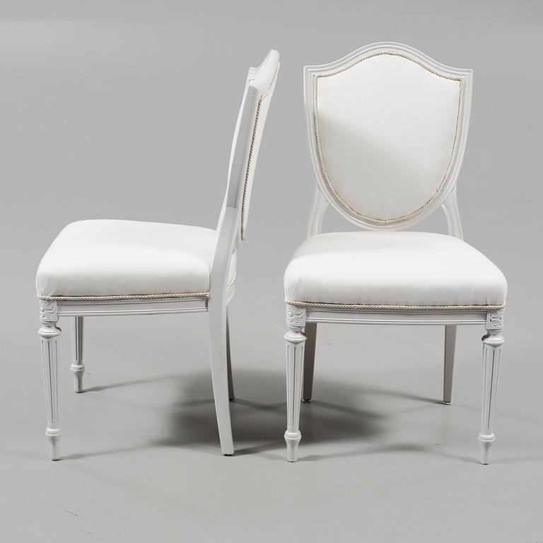 MATSALSGRUPP, 13 delar, gustaviansk stil, 1900-talets andra hälft.