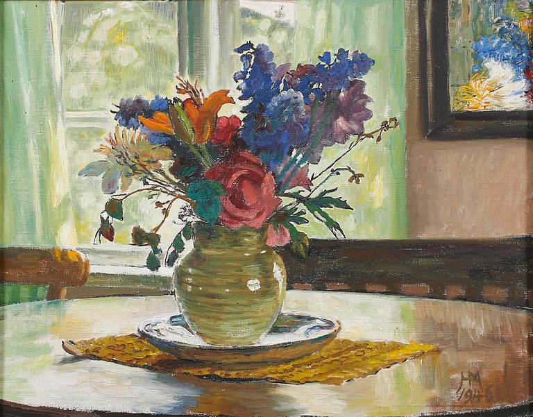 HARALD MOLTKE, oil on canvas, signed HM and dated 1945.