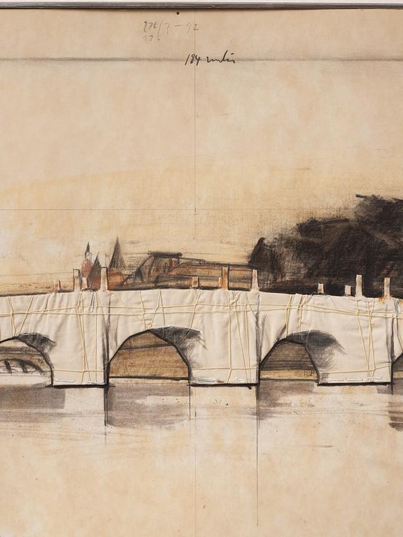 Christo & Jeanne-Claude, "The Pont Neuf Wrapped (Project for Pont Neuf – Paris)".
