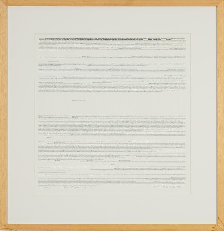 Martin Wickström, litografi, 1996, signerad 102/200.