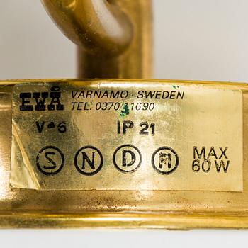 Vägglampor, ett par, EWÅ Värnamo 1900-talets slut.