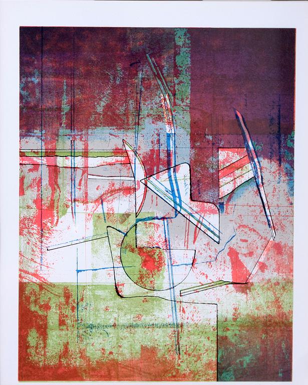 ANDERS ÖSTERLIN, 2 st, färglitografier, sign o numr.