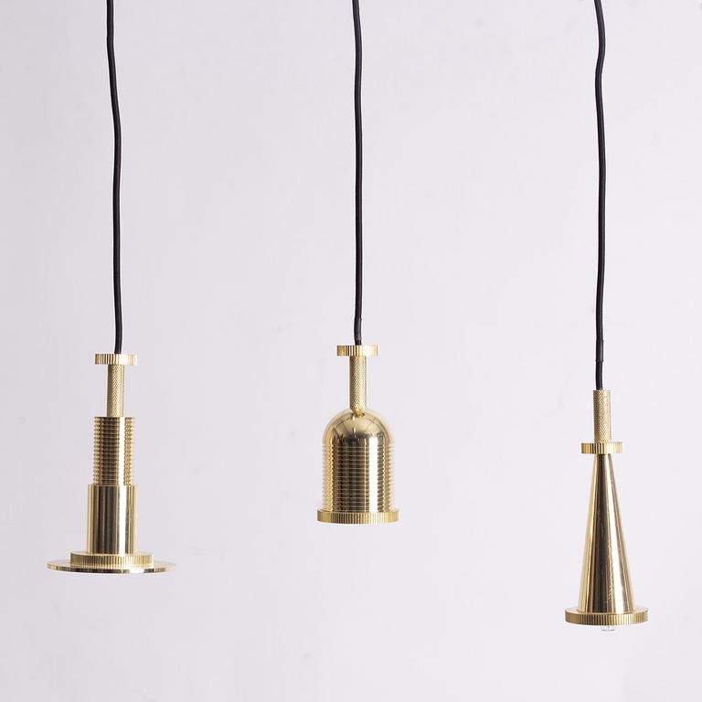 Tom Dixon, taklampor/fönsterlampor, 3 st, "Cog", Tom Dixon.
