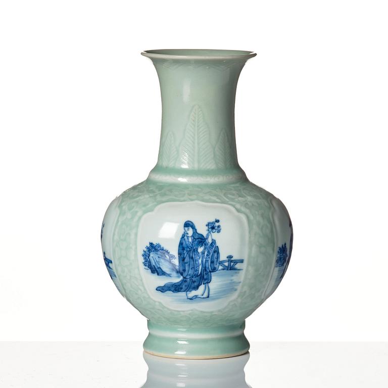 A Chinese Republic vase, with Qianlong mark.