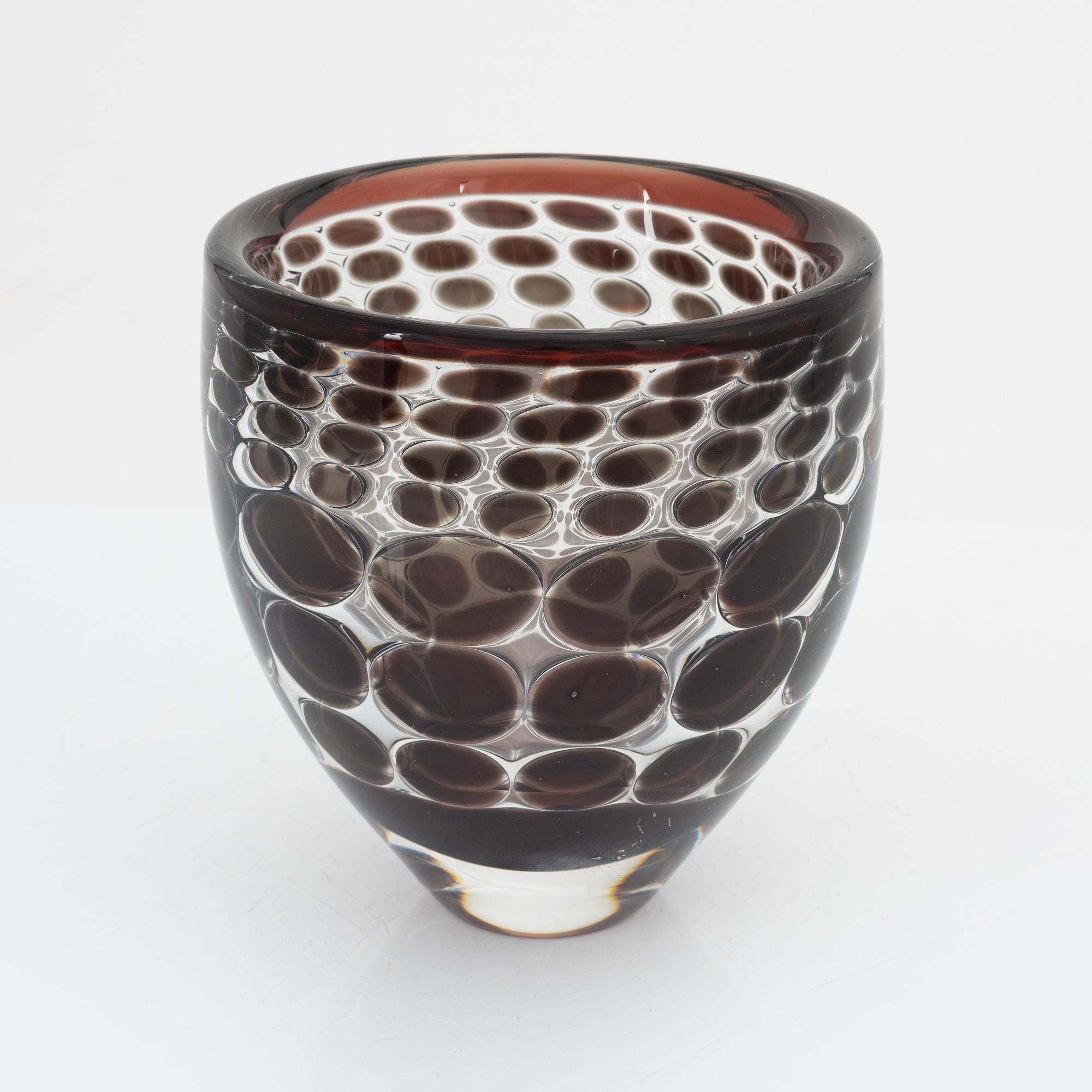 Ingeborg Lundin, vas, ariel, Orrefors 1966.