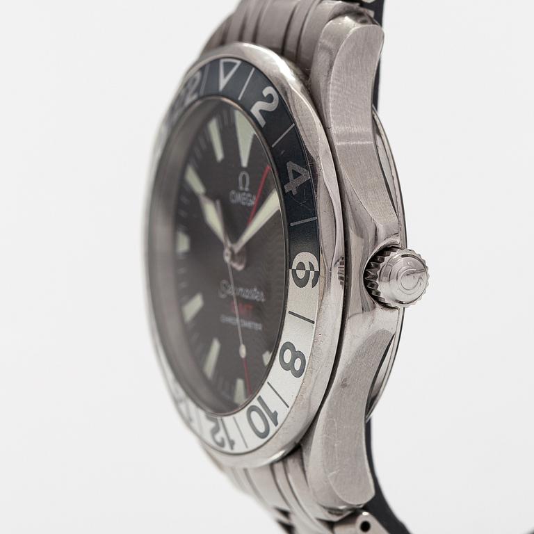 OMEGA Seamaster, GMT, chronometer, rannekello, 41 mm.