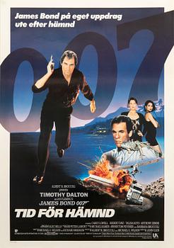 Filmaffisch, James Bond, "Tid För Hämnd" ("License To Kill").